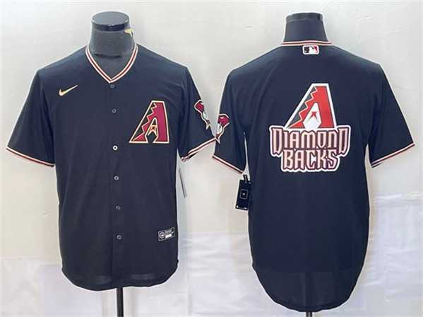 Mens Arizona Diamondbacks Black Team Big Logo Cool Base Stitched Baseball Jerseys->arizona diamondbacks->MLB Jersey